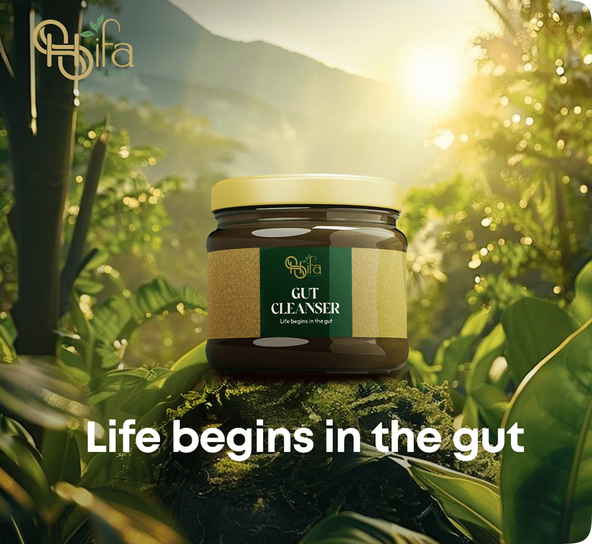 Gut cleanser product campaign visual