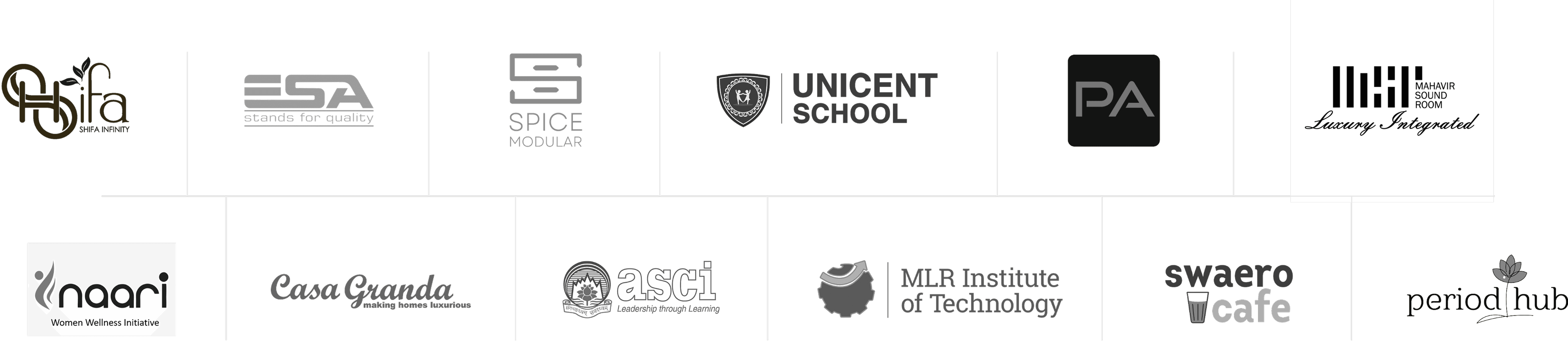 Logos of marquee clients